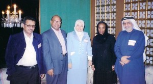 Dr Shihab Ganem on the far right at the 2004 Conference of Obstacles Facing Creative Translation held in Sharjah 2004